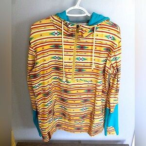 Ampersand Avenue Half-Zip Sweatshirt! Southwest Sunrise!